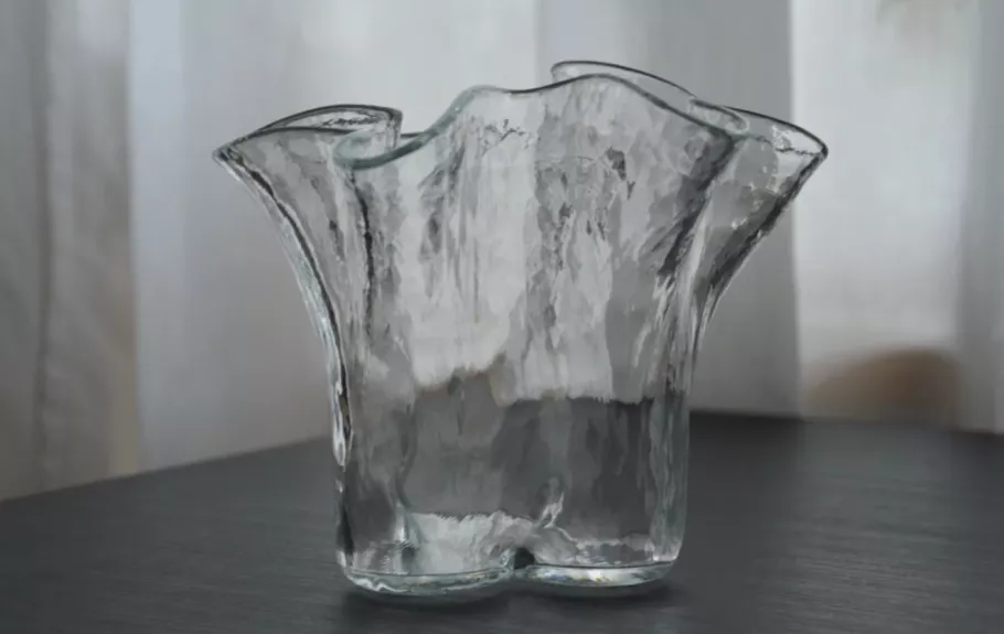 Vintage Muurla Finland Pertti Kallioinen krištolo vaza Eva