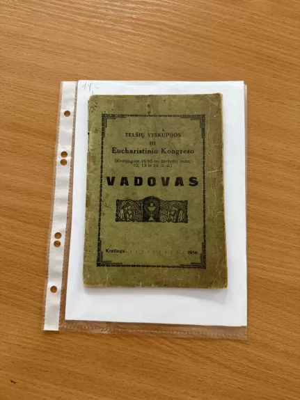 Telšių vyskupijos III Eucharistinio Kongreso (Kretingoje 1936 m. birželio mėn. 12, 13 ir 14 d. d.) vadovas