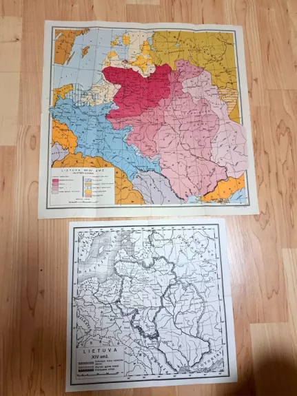 Du žemėlapiai Lietuva 14a. ir 13-15 amž.