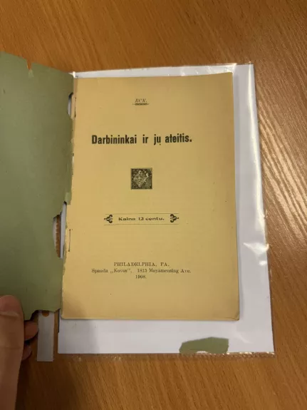 Darbininkai ir jų ateitis 1908