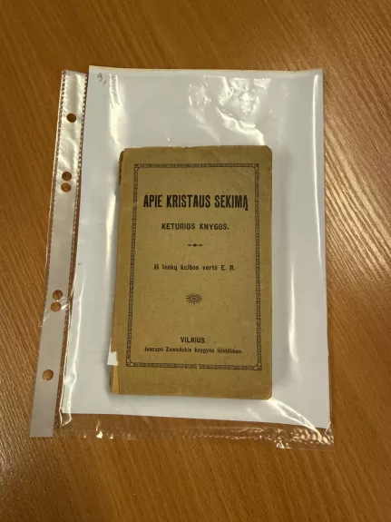 Apie Kristaus sekimą. Keturios knygos. 1915