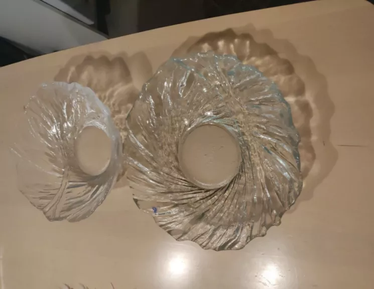 Vintage Riihimäki Lasi Finland Pertti Kallioinen krištolo dubenys