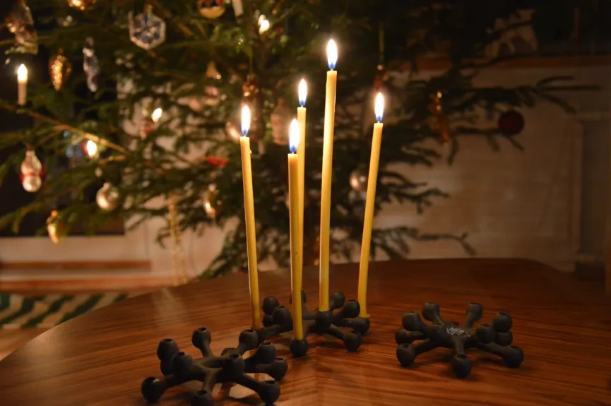 Vintage Dansk Designs Denmark Jens H. Quistgaard metalo žvakidė Spider