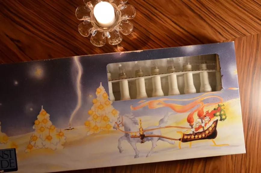 Vintage šventinė lempučių girlianda