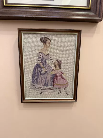 Vintage siuvinėtas paveikslas