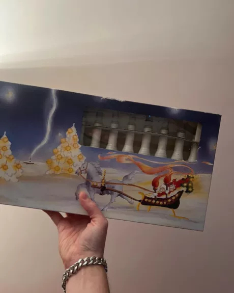 Vintage šventinė lempučių girlianda