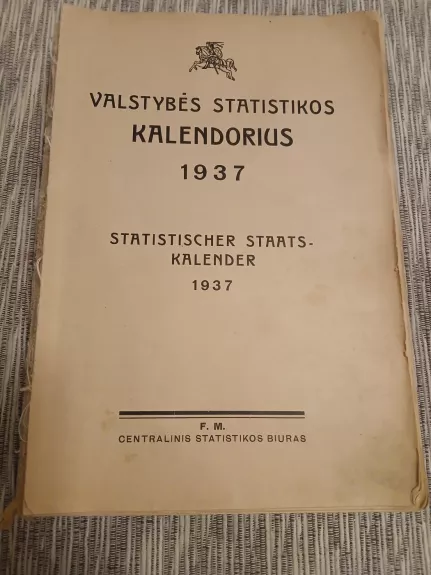 Valstybės statistikos kalendorius 1937