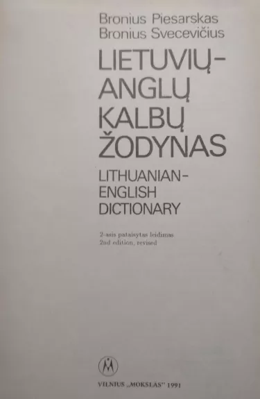 Lietuvių anglų kalbų žodynas