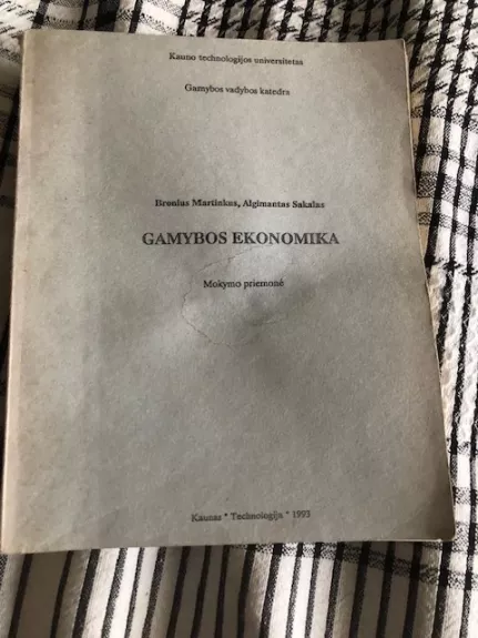 Gamybos ekonomika. Mokymo priemonė