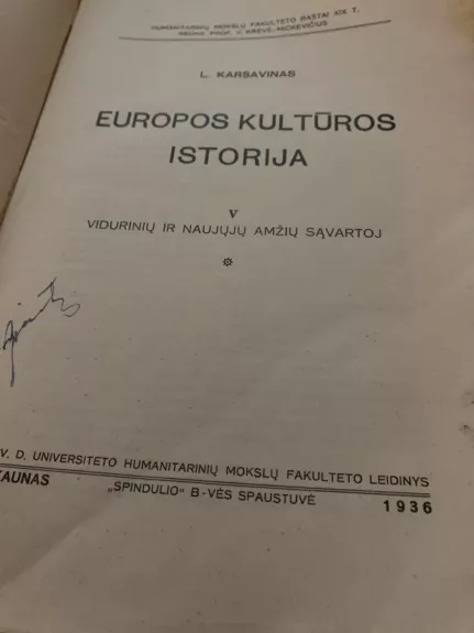 Europos kultūros istorija 5