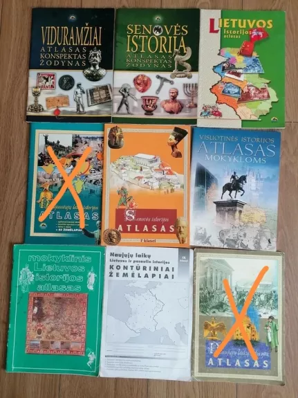 Istorijos vadovėliai, atlasai, pratybos