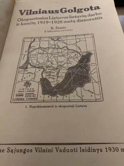 Vilniaus golgota.Okupuotosios Lietuvos lietuvių darbo ir kančių  1919-1928 metų dienoraštis