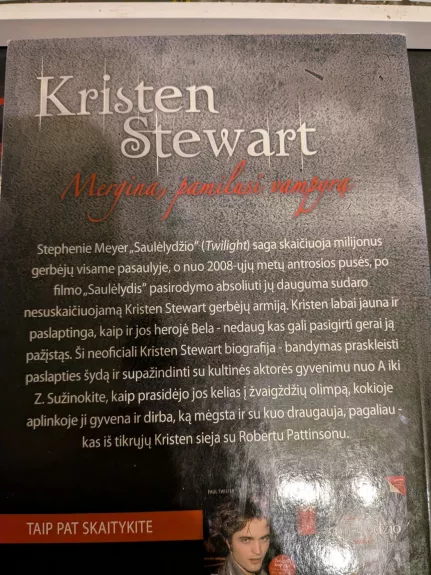 Kristen Stewart Mergina, pamilusi vampyrą