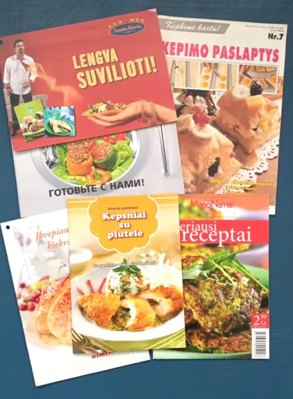 Kulinarijos ir kepinių receptų žurnaliukai, 6vnt.