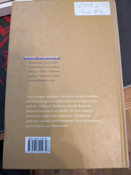 Bronius Radzevičius. Kūrybos studijos ir interpretacijos