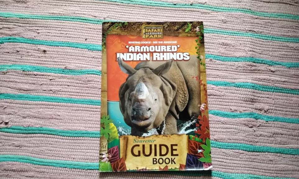 souvenir guide book indian rhinos