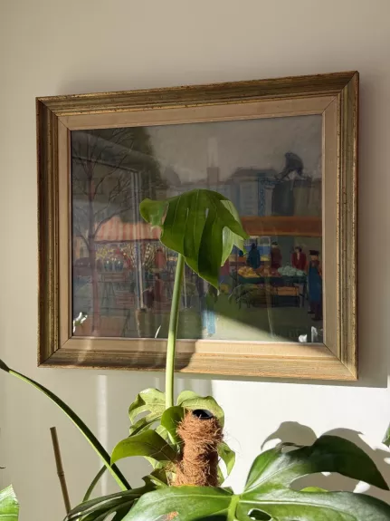 Vintage švedų tapytojo paveikslas