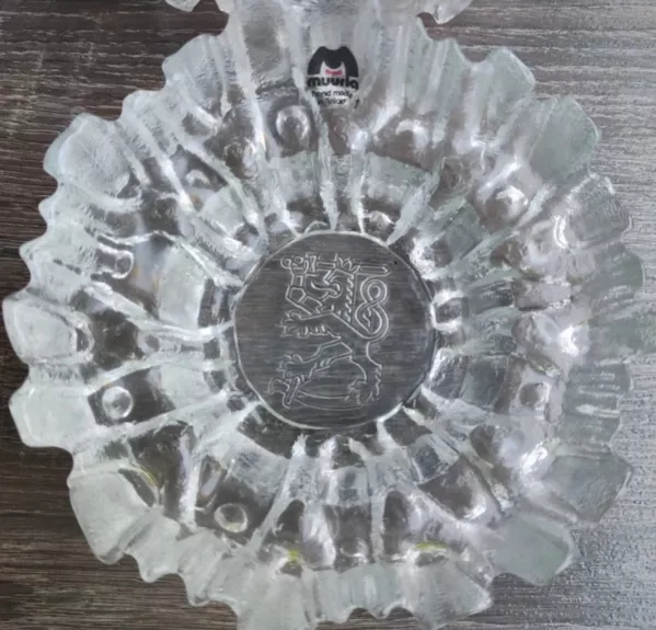 Vintage Muurla Finland Tauno Wirkkala krištolo dubuo