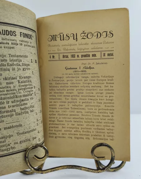 Mūsų žodis Nr. 4, 1932m. gruodžio mėn.