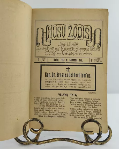 Mūsų žodis Nr. 1, 1928m. balandžio mėn.