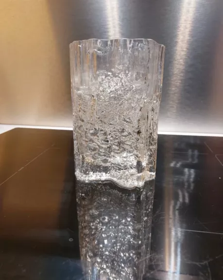 Vintage Iittala Tapio Wirkkala autorinė krištolo vaza Pinus