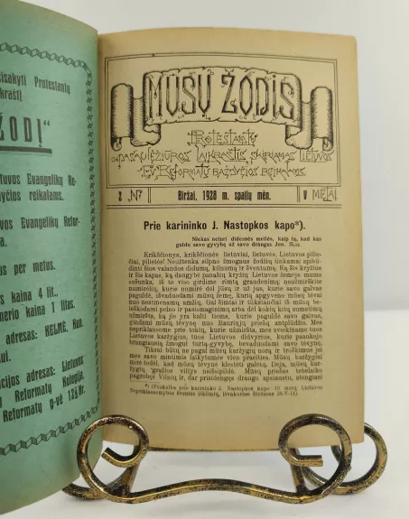 Mūsų žodis Nr.2, 1928m. spalių mėn.