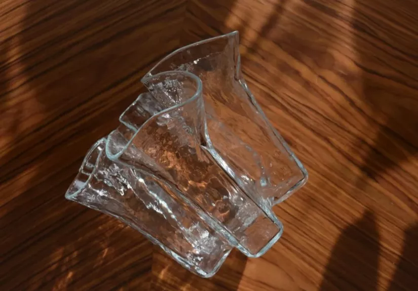 Vintage Muurla Finland Pertti Kallioinen krištolo vaza Eva