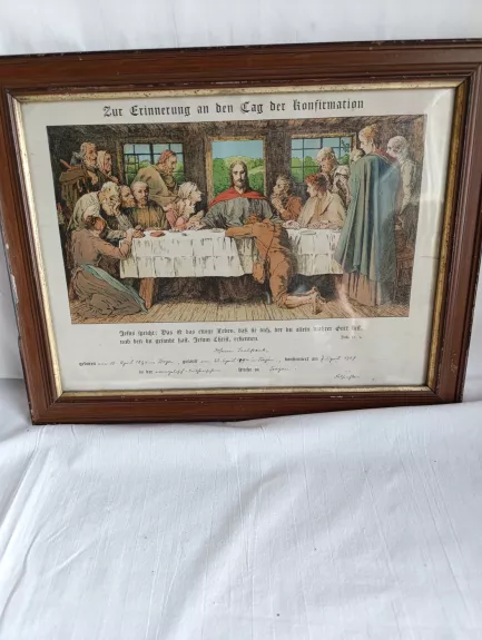 Konfirmacijos 1907m pazymejimas