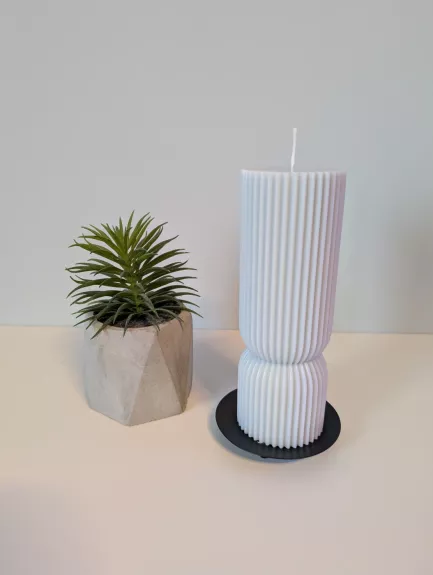 Rankų darbo natūralaus sojų vaško žvakė - Kolona