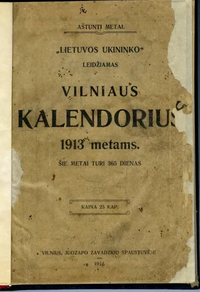 Vilniaus kalendorius 1913 metams