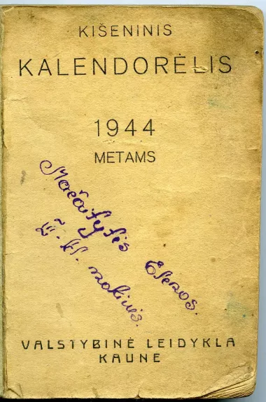 Kišeninis kalendorėlis 1944 metams