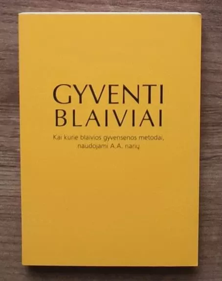 Gyventi blaiviai