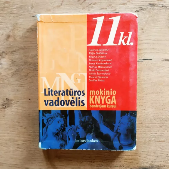 Literatūros vadovėlis 11 kl. Mokinio knyga bendrajam kursui