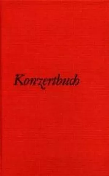 Konzertbuch - Orchestermusik A - F