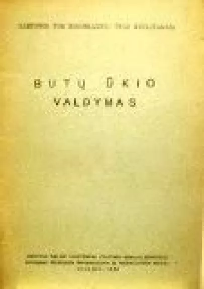 Butų ūkio valdymas