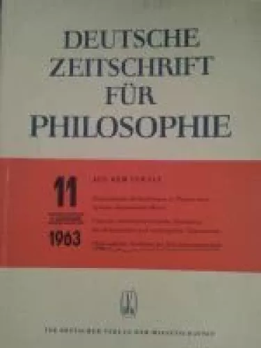 Deutsche Zeitschrift fur Philosophie
