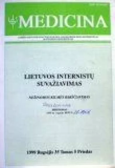 Medicina 1999 Rugssėjis 35 Tomas 5 Priedas