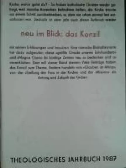 Theologisches Jahrbuch 1987