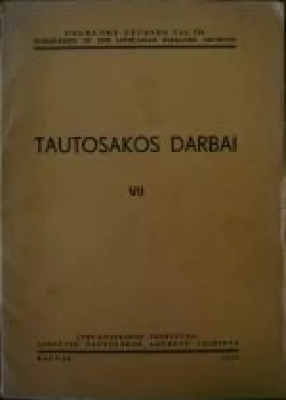 Tautosakos darbai (VII tomas) - J. Balys, knyga