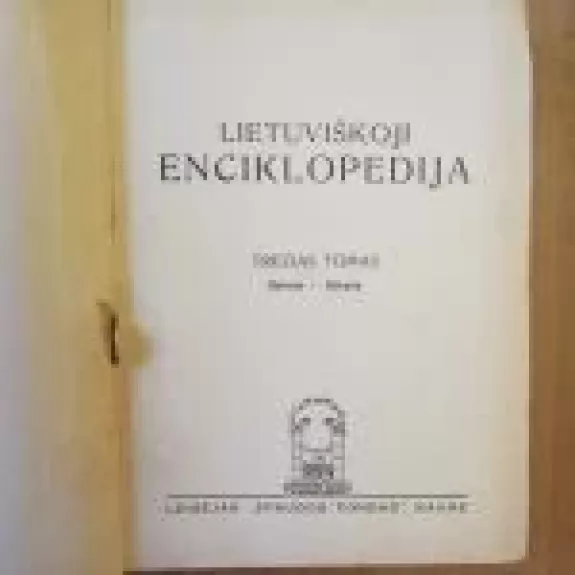 Lietuviškoji enciklopedija ( III tomas) - Vaclovas Biržiška, knyga