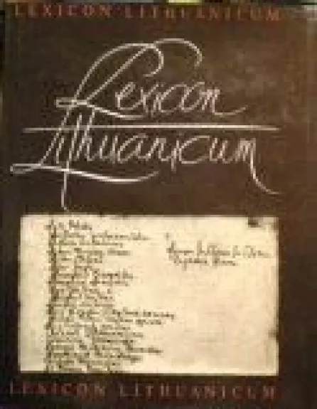 Lexicon Lithuanicum - Vincentas Drotvinas, knyga