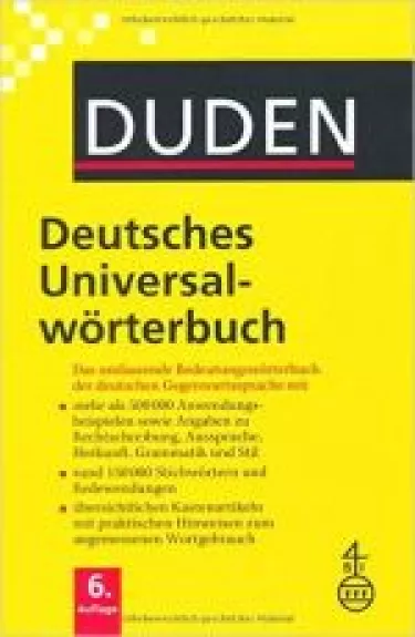 Duden - Deutsches Universalwörterbuch - Buch plus CD: Das umfassende Bedeutungswörterbuch der deutschen Gegenwartssprache - Autorių Kolektyvas, knyga