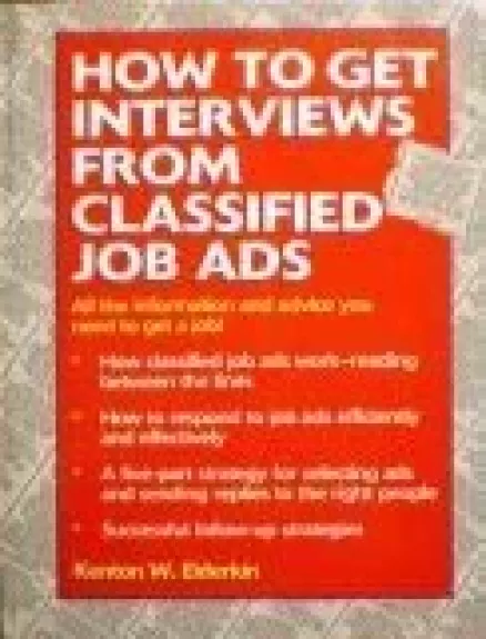 How to get interviews from classified job ads - Kenton Elderkin, knyga