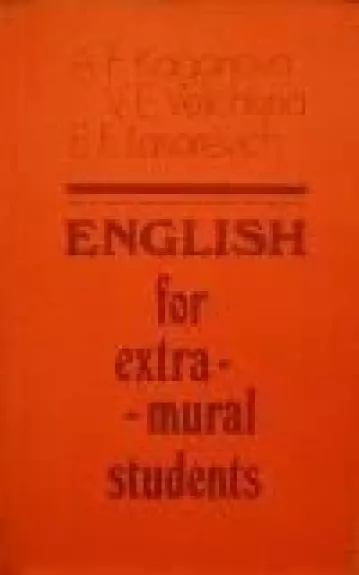 English for extra-mural students