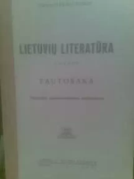 Lietuvių literatūra I dalis