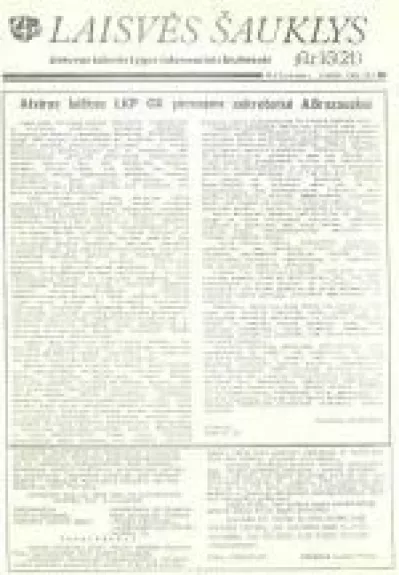 Laisvės šauklys, 1989 m., Nr. 16