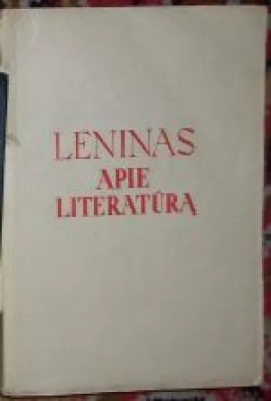 Apie literatūrą - V. I. Leninas, knyga