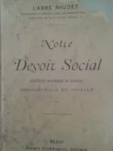 Notre Devoir Social
