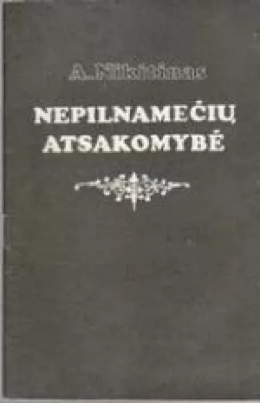 Nepilnamečių atsakomybė