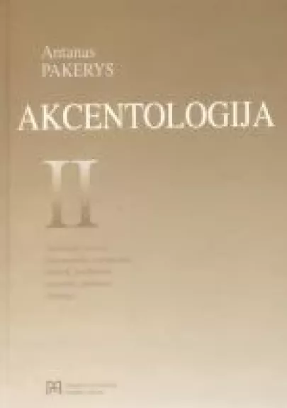 Akcentologija (II knyga)